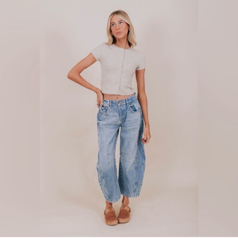 We The Free Sky Blue Flare Jeans